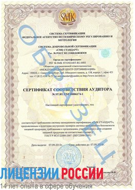 Образец сертификата соответствия аудитора №ST.RU.EXP.00006174-1 Новый Рогачик Сертификат ISO 22000