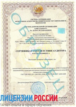 Образец сертификата соответствия аудитора №ST.RU.EXP.00005397-3 Новый Рогачик Сертификат ISO/TS 16949