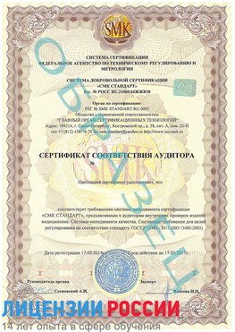 Образец сертификата соответствия аудитора Новый Рогачик Сертификат ISO 13485